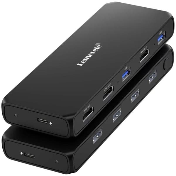 Lemorele KVM-switch G98 for deling av skjerm, tastatur og mus / KVM-switch / Dataswitch