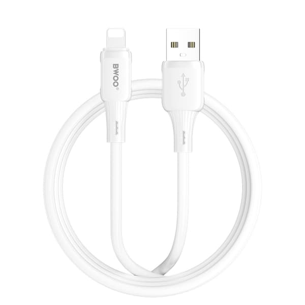 BWOO USB-kabel 3A USB til Lightning 1 m - hvit