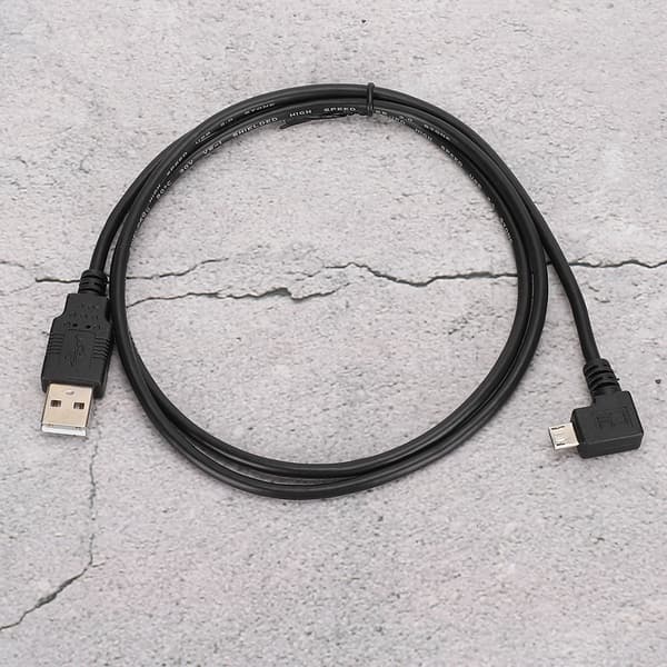 C0402 1M retvinklet Micro USB til USB-tilslutningskabel til dataoverførsel og opladning