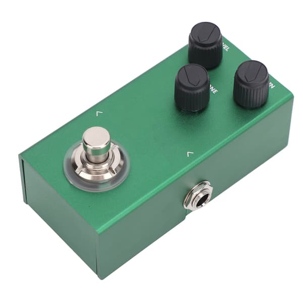 Guitar Overdrive Effektpedal Mini Aluminiumlegering med Drive Level Tone Kontrolknapper til Elbas