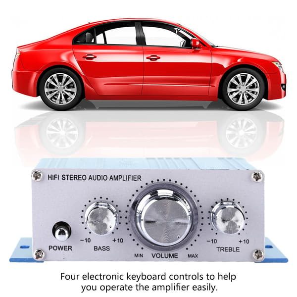 Mini Digital Bil Auto Forstærker Hifi Audio Musik CD DVD MP3 FM Afspiller (Blå)