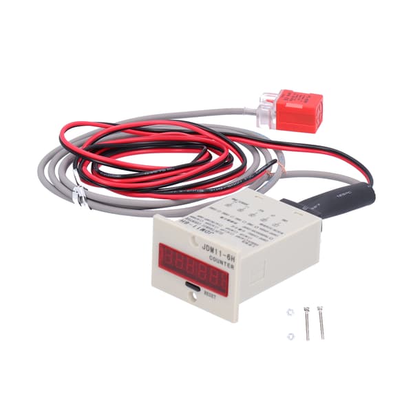 Industriel Digital Tællerpanel JDM11-6H DC12-24V Induktiv Sensor Tælleapparat