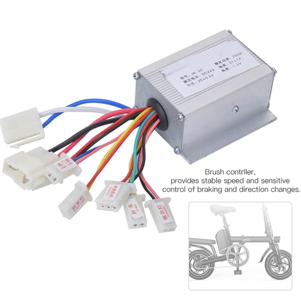 24V250W Elektrisk Scooter Børste Controller Tilbehør i Aluminiumslegering Sølv