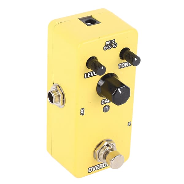 Elgitarr Effektpedal Enkel Block Mini Modulationsförstärkarsimulering Pedal Gul Overdrive