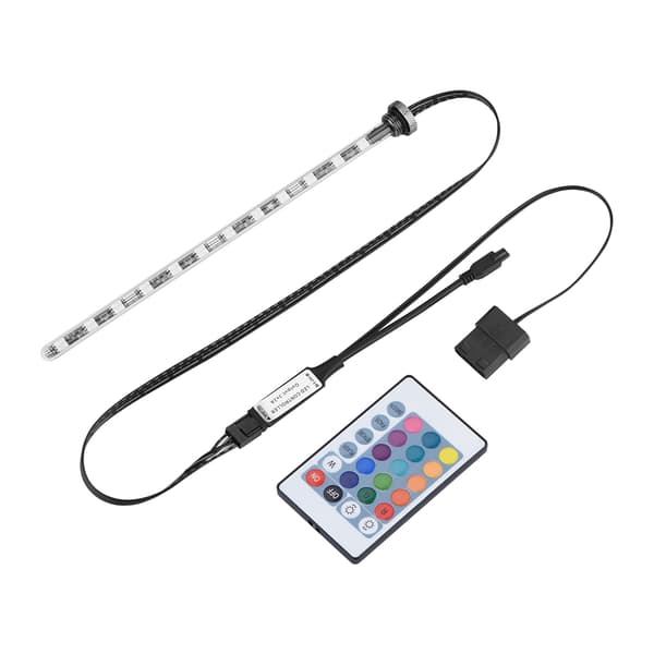 22 cm computer cylinder vandkølingstank lys virus reservoir LED rør lampe belysning