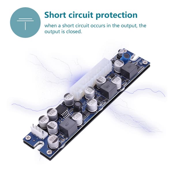 LD-200W 19V DC Input Pin Power Module DC-ATX Strømforsyning DC 24pin ATX til 12V AUX til Computer