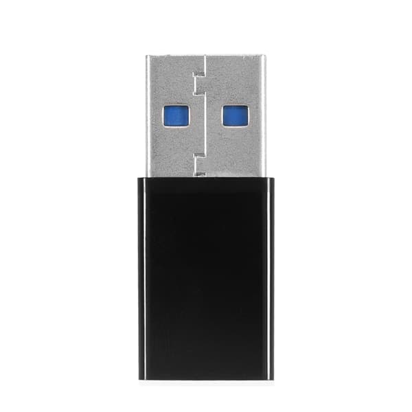 2 kpl USB 3.0 A uros - USB-C 3.1 Type C naaras OTG data- ja lataussovitin, musta
