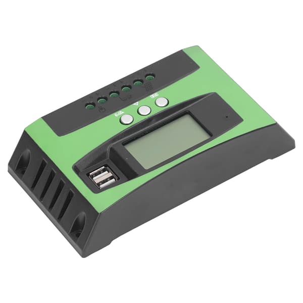 Solpanel Opladningsregulator 30A 12V/24V LCD-display Intelligent Regulator til PV-system