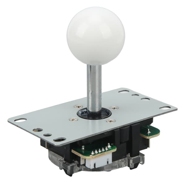 DIY USB Controller Computer Rocker Oval Ball Joysticks med kontrolchip til arkadespil Hvid
