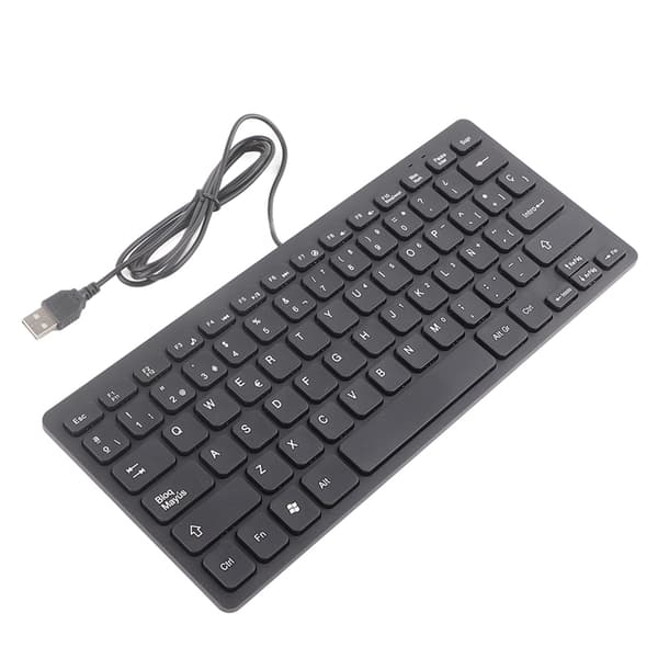 Kablet Mini Bærbar Spansk Tastatur USB-interface til Stationær Computer Ultratynd 78 Taster