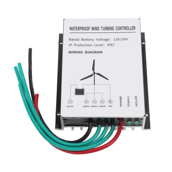 400W Vindmøllecontroller IP67 Vandafvisende Vindmøllegenerator Controller Regulator 12V 24V