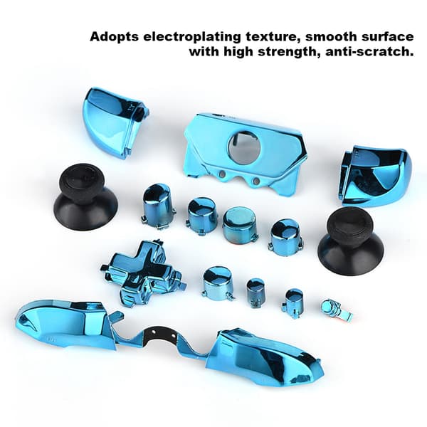 Komplet knapsæt Mod udskiftningsdel til Microsoft Xbox One Controller 3,5 mm Jack (blå)