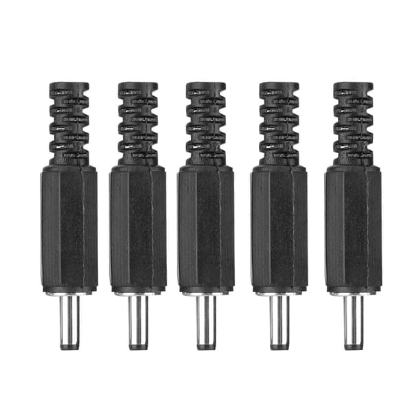 5 stk. 1,3 mm x 3,5 mm han DC-strømstik Jack koaksialstikadapter