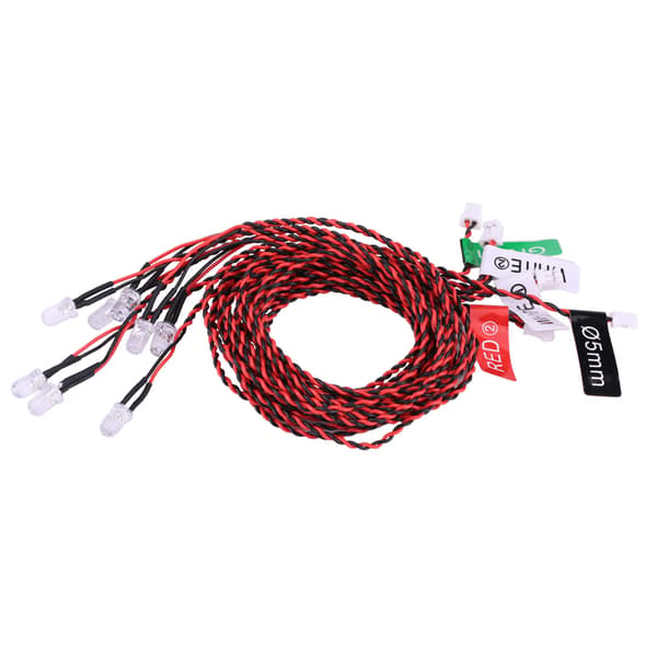 8 LED-belysningssystem Kit Simulering Blinkande Lampor för RC Flygplan Helikopter