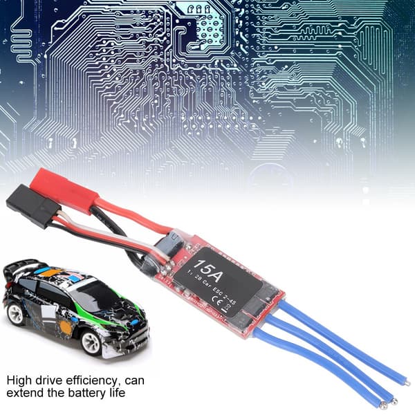 15A 2‑4S ESC Elektronisk Hastighedsregulator Tilbehør til 1/28 1/24 RC Bilmodel
