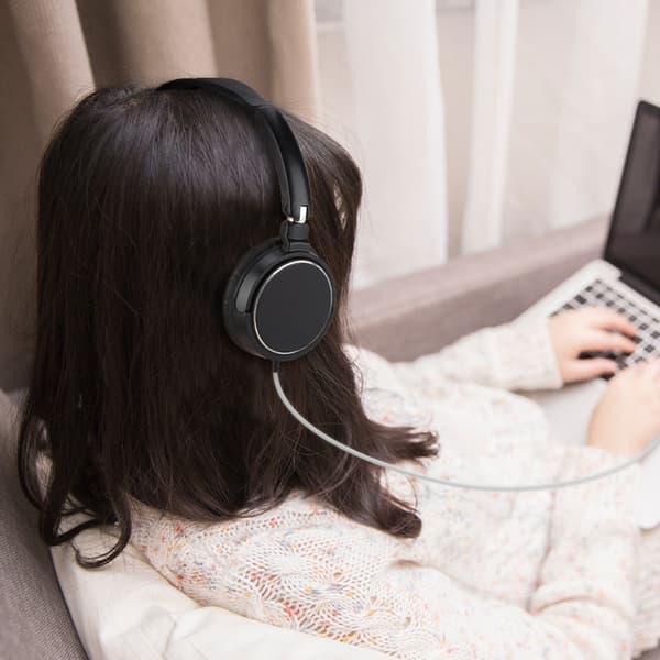 Vikbart Kompakt Trådbundet Headset Stereo HiFi Musik Hörlurar