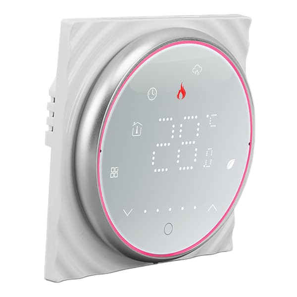Smart Termostat 1 Vecka Programmerbar LED-display Infälld Rektangulär Bas Digital Termostat AC95‑240V för Pannvärmesystem Vit