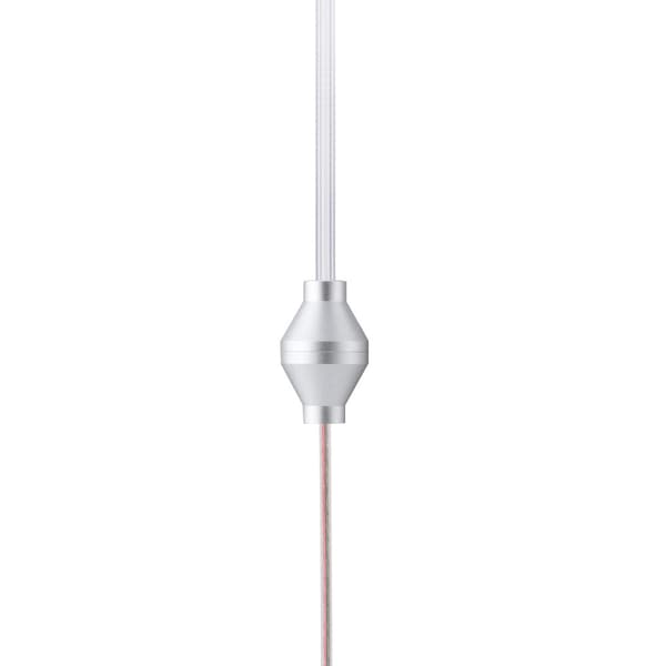 In-ear headset med luftrörssäkerhet och mikrofon för iOS och Android, transparent, enkel