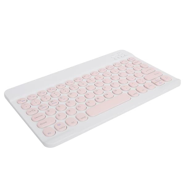 Trådløst Bluetooth-tastatur Tablet Smartphone Computertilbehør Rund Hætte 10inPink