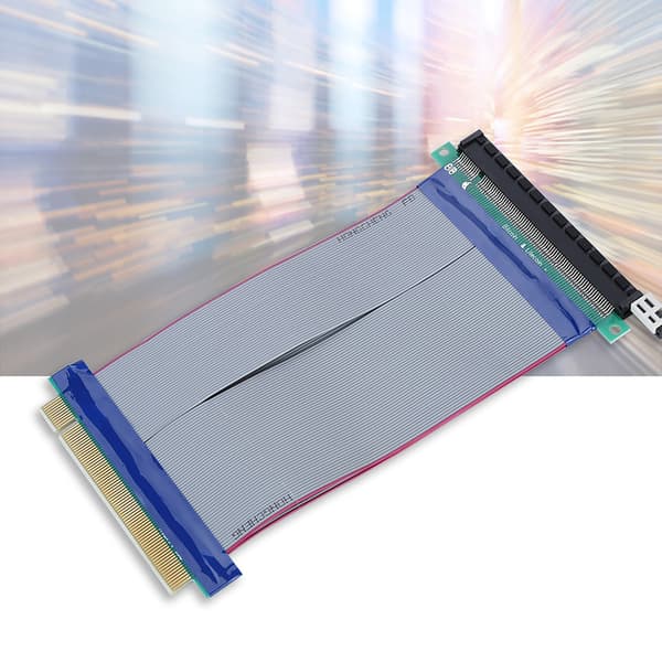 19CM PCI-E Riser-kortförlängare PCI-E 16X Mjuk Platt Förlängningskabel
