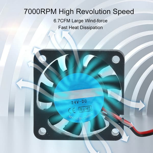 2 STK 24V 4010 7000RPM Stor Vind Ekstruder Køleventilator Stille Blæser 3D Printer Køleventilator