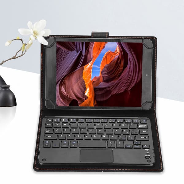 7/8 tommer 75-timers Bluetooth Touchpad-tastatur med beskyttelsesetui til Android/iOS/Windows