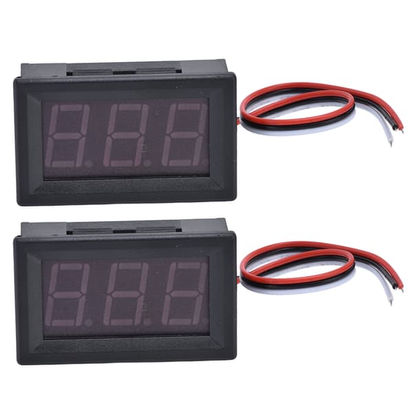 3-tråds DC 0-99.9V Digital Voltmeter, 0.56\" LED Display Modul, Blå/Röd, Extern Panelmätare