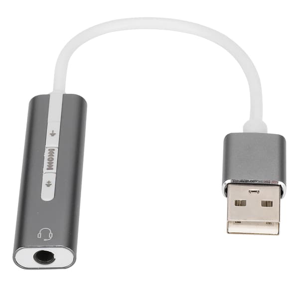 USB-lydkort i aluminiumslegering eksternt computerlydkort til alle computersystemer 7.1 Stereo