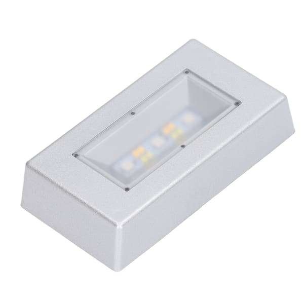 LED Display Base Multi Mode Belysning Silver Rektangulär LED-ljus Display Base med USB-kabel för Smycken Kristaller