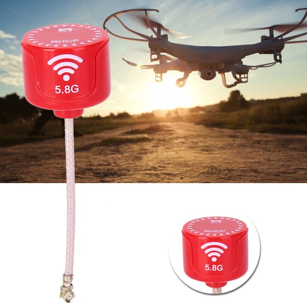 5.8Ghz 3dBi LHCP High Gain Antenne til FPV Racing Drone RC Dele Tilbehør Rød UFL