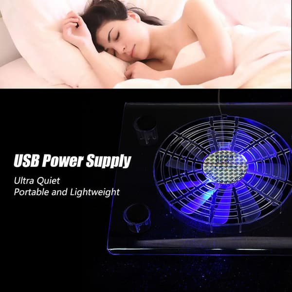 Ultra Stille USB Notebook Køler Køleplade Ventilatorer med LED RGB Lys til PS4/PS3/Bærbar
