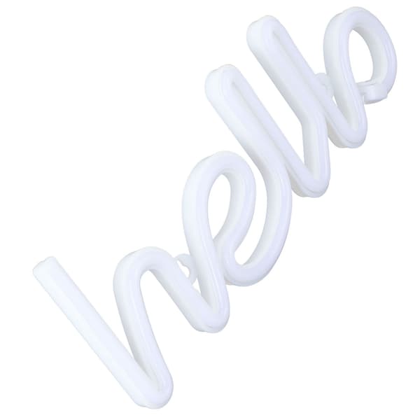 Lila LED Neonskylt \"Hello\" Bokstäver Väggdekor för Bröllopsfest USB Batteridriven