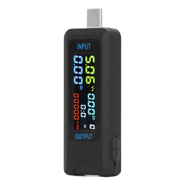 0-5A 0-8A 5-36V Digital Volt Ampere Meter 4-siffrig dubbelriktad IPS LCD USB-C Strömmonitor