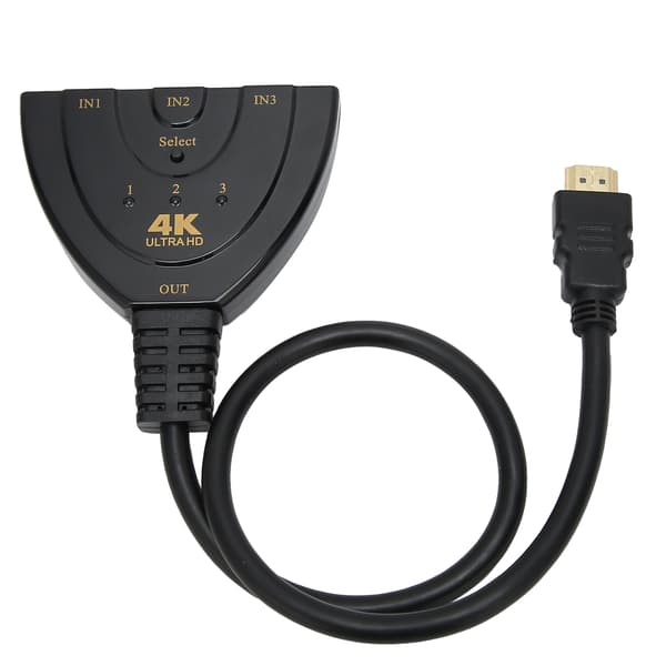 HighDefinition Multimedia Interface 4K Switcher 3 In 1 Out 4Kx2K Switcher SplitterCable Splitter