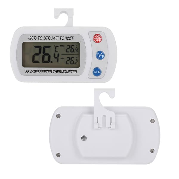 Stor LCD Digital Termometer för Kylskåp Frys med Justerbart Stativ Hängare