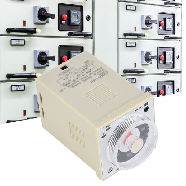 Tidsforsinkelsesrelæ Multifunktionel Præcision 8-benet Timer 1,2s-300t 220VAC/24VDC AC220V