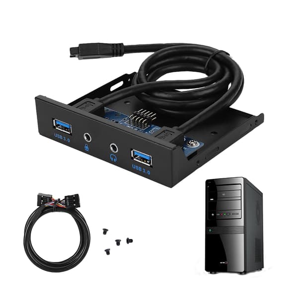 USB3.0 LJUD Diskettenhet Frontpanel 3,5 tum 2 USB3.0-gränssnitt med mikrofonljud