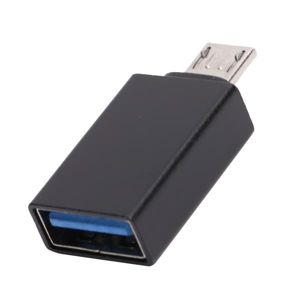 USB-Android-sovitin Micro OTG -muunninliitin tiedonsiirto latauslaite musta