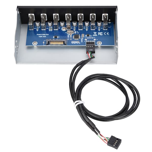 USB Hub Box Panel 7 Port USB2.0 Tabsfri Datatransmission USB Hub Drevpanel