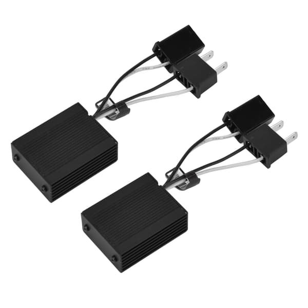 2 stk. LED-forlygtedecoder Anti-jamming aluminiumsskal Bil LED-forlygte Anti-flimmer Canbus-decoder 9-16V