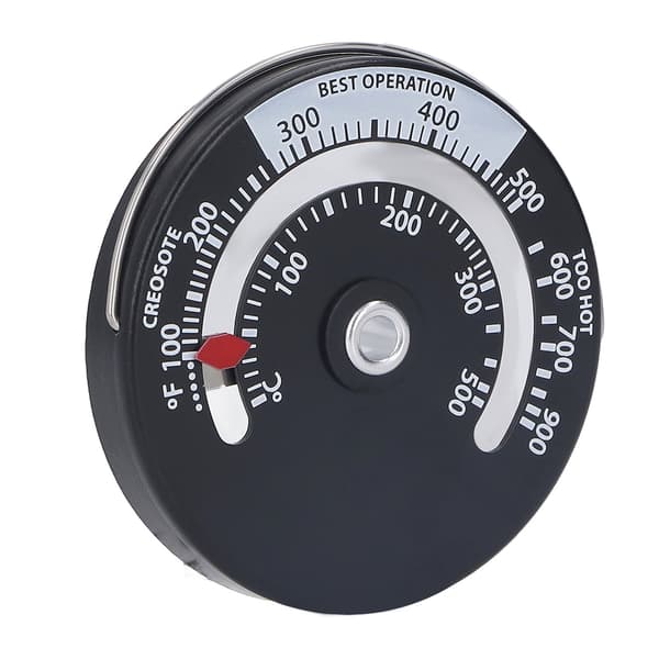 Magnetisk Spistermometer 0-500℃ Urtavla i Aluminiumlegering Högprecisionstermometer för Eldstad