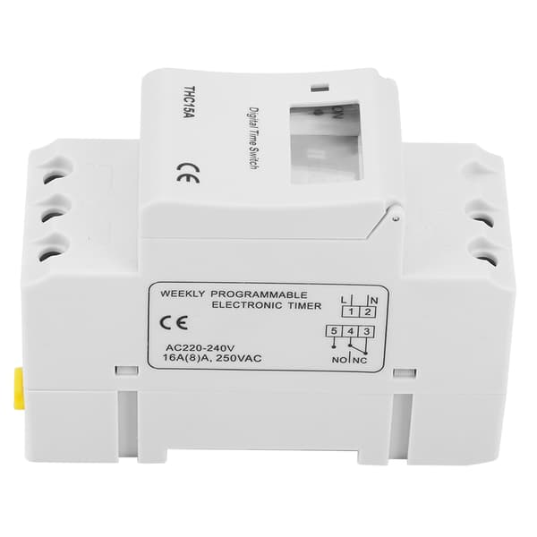 THC15A 220‑240VAC 20A DIN-skena Digital Programmerbar Timerbrytare