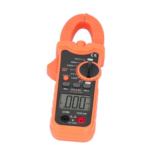 AC/DC Tangamperemeter 1999 Tællinger NCV True RMS Multimeter LCD Baggrundsbelyst Tester