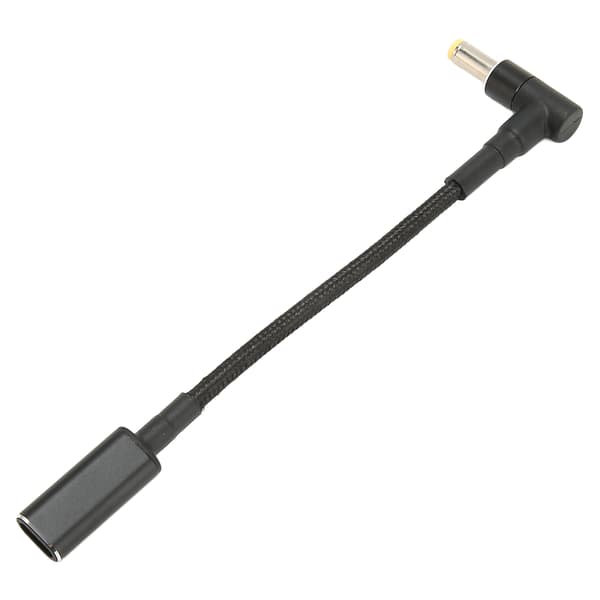 USB C til DC 5.5x2.5mm adapter nylonstrikket 100W dobbeltchip sikker USB C hun til han adapter til bærbar computer