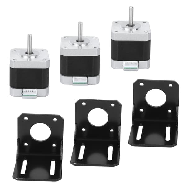 Stepper Motor Rustfrit Stål 4-leder Bipolar 3D Printer Tilbehør 40mm 42BYGHW609 12V