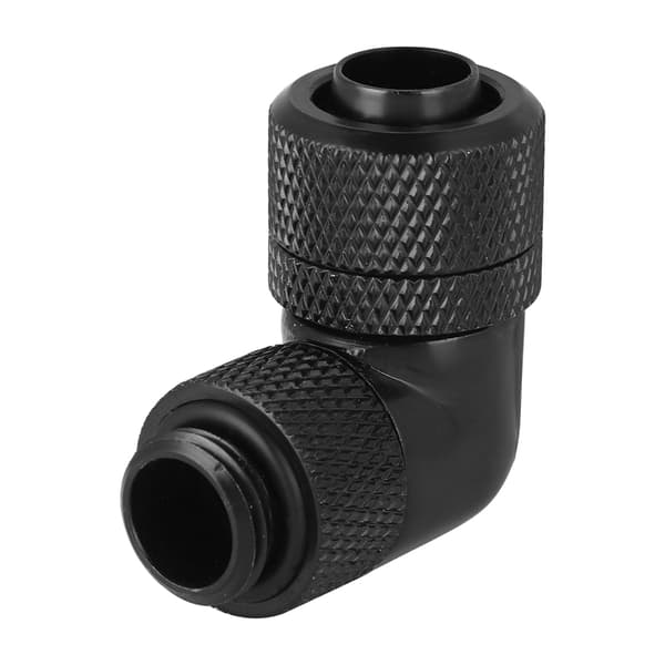 G1/4 Gevind Vandkøling Fitting Tyndt Rør 90° Retvinklet Albue (Sort)