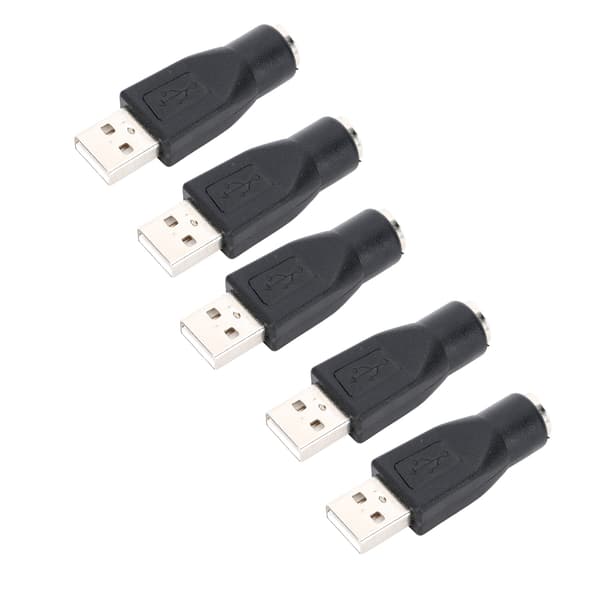 5 STK USB Han til til PS/2 Hun Adapter Konverter til Tastatur Mus med til PS/2 Interface