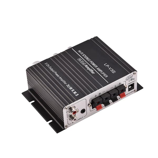 Mini 2-kanals HiFi Stereo Auto Bil Audio Effektforstærker Digital Forstærker Sort