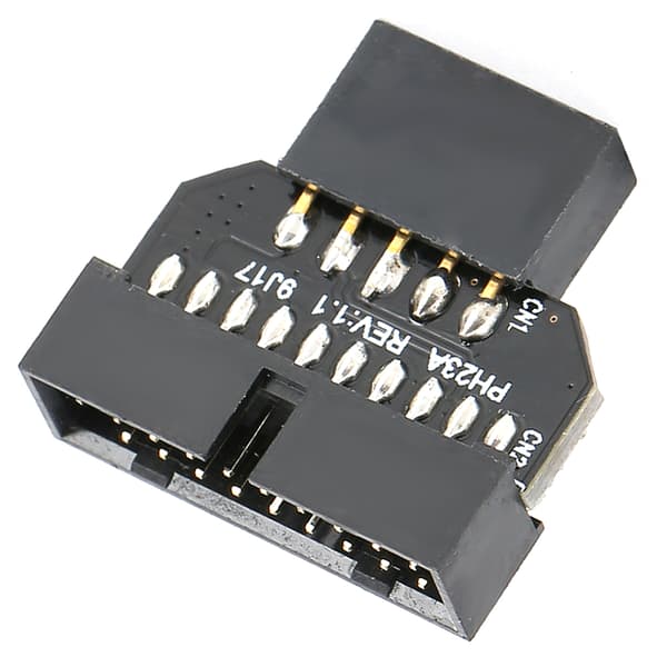 PH23A Moderkort USB 2.0 9Pin till USB 3.0 19P Plugin-kontaktadapter (PH23A)