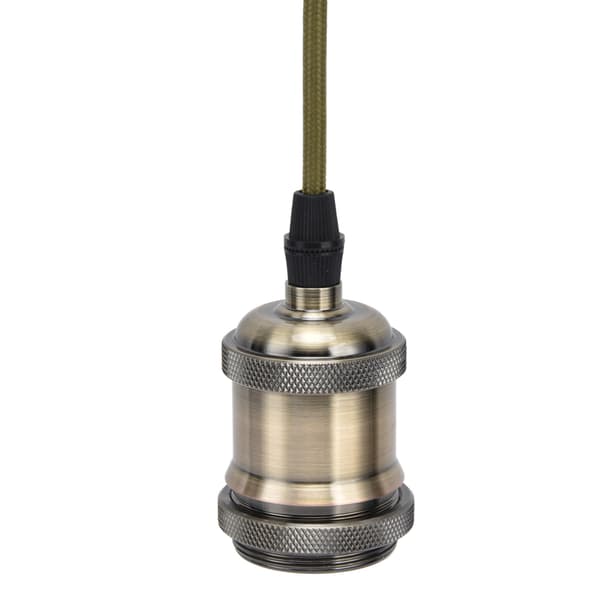 Retro E27 Glödlampssockel med Tråd Hängande Lampa för Sovrum 100-240V
